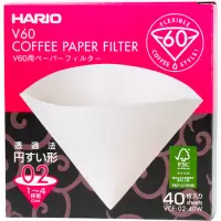 Hario filtry papierowe V60-02 VCF-02-40W 40szt japońskie