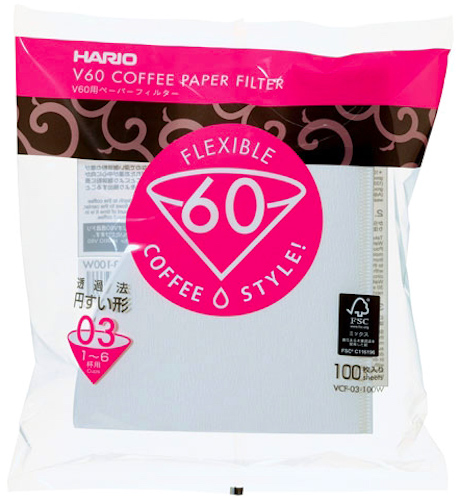 Hario filtry papierowe /Japońskie/ V60-03 VCF-03-100W 100szt
