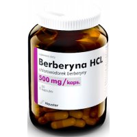 Hauster Berberyna HCL Ekstrakt z Berberysu 500mg 60kaps Cukrzyca - suplement diety