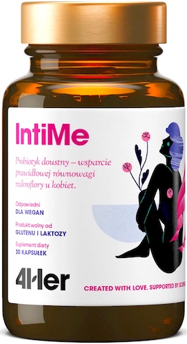 Health Labs 4Her IntiMe 30kaps vege - suplement diety Probiotyk Intymny, Mikroflora
