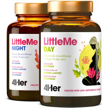 Health Labs 4Her LittleMe Dwuskładnikowy Dzień i Noc 150kaps vege - suplement diety Ciąża - Wsparcie
