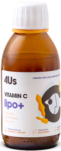 Health Labs 4Us Vitamin C lipo+ 150ml vege - suplement diety Liposomalna Witamina C WYPRZEDAŻ !