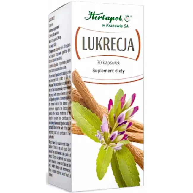 Herbapol Lukrecja 220mg 30kaps - suplement diety