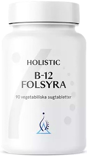 Holistic Witamina B-12 Metylokobalamina + Kwas Foliowy do ssania 90kaps B12+B9 - suplement diety