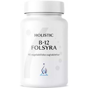 Holistic Witamina B-12 Metylokobalamina + Kwas Foliowy do ssania 90kaps B12+B9 - suplement diety