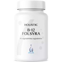 Holistic Witamina B-12 Metylokobalamina + Kwas Foliowy do ssania 90kaps B12+B9 - suplement diety