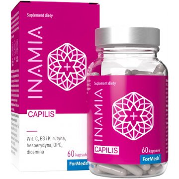 Inamia Capilis 60kaps vege - suplement diety Witaminy C B3 K Rutyna Hesperedyna OPC Diosmina