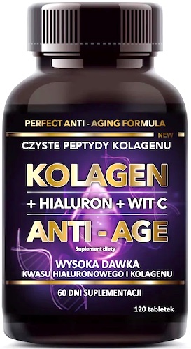 Intenson Kolagen ANTI-AGE Hialuron Witamina C 120tab - suplement diety