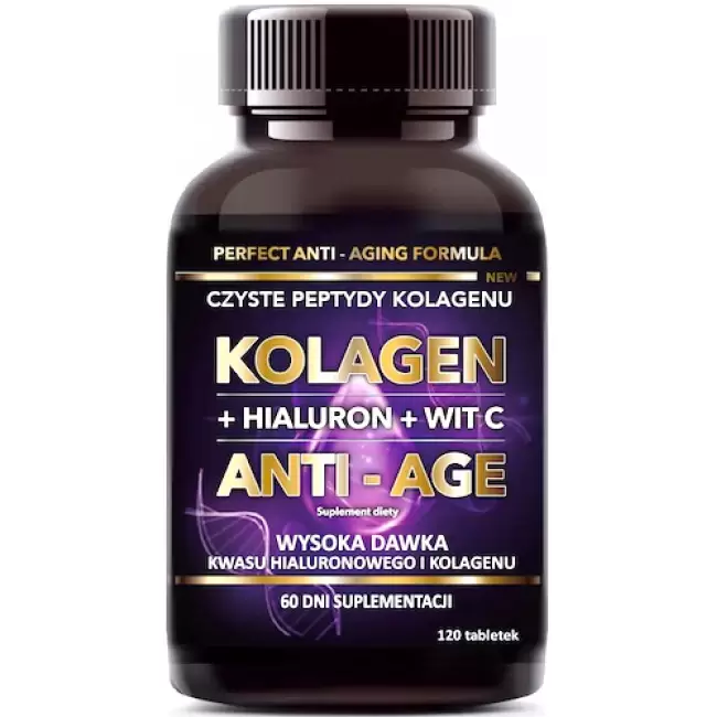 Intenson Kolagen ANTI-AGE Hialuron Witamina C 120tab - suplement diety