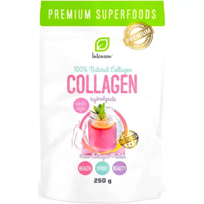 Intenson Kolagen Hydrolizat 250g 100% Naturalny, Czysty - suplement diety Białko Kolagenu