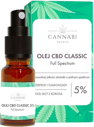 Intenson Olejek CBD klasyczny 5% Cannabi Nature 10ml - suplement diety Spray
