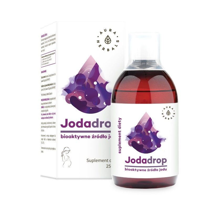 Aura Herbals Jodadrop bioaktywne źródło jodu 250ml - suplement diety Jodek Potasu