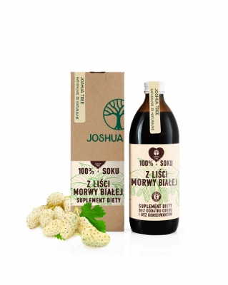 Joshua Tree Sok z liści Morwy Białej 500ml Morwa Biała z wit.C bez konserwantów i cukru - suplement diety