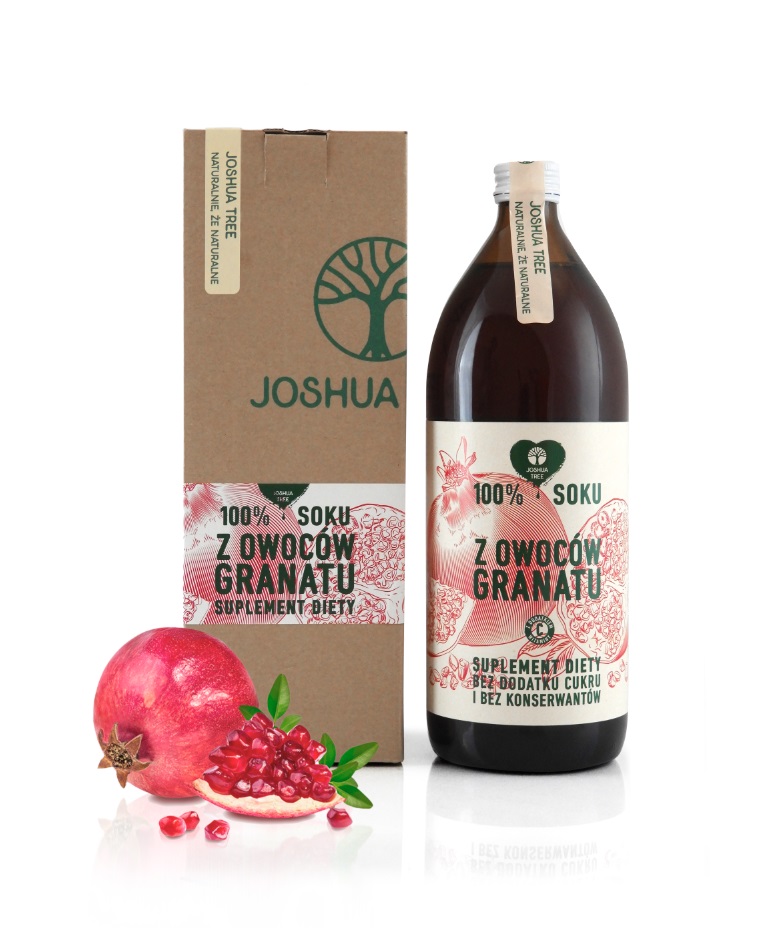 Joshua Tree Sok z owoców Granatu 500ml Granat z wit.C bez konserwantów i cukru - suplement diety