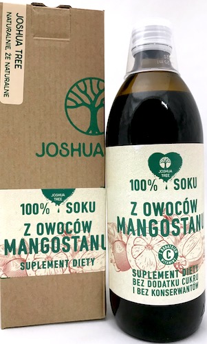 Joshua Tree Sok z owoców Mangostanu 500ml Mangostan z wit.C bez konserwantów i cukru - suplement diety