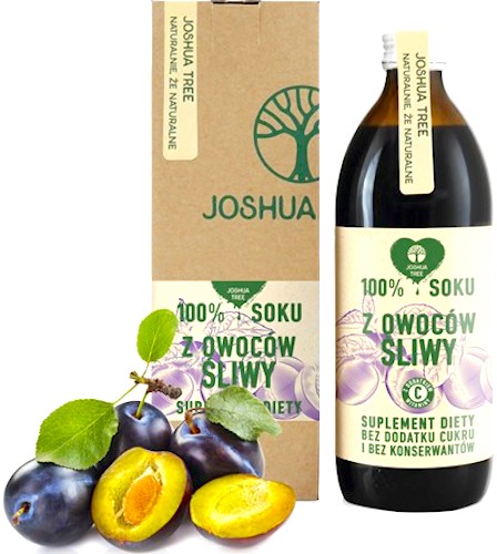 Joshua Tree Sok z Owoców Śliwy 500ml z wit.C Śliwka - suplement diety