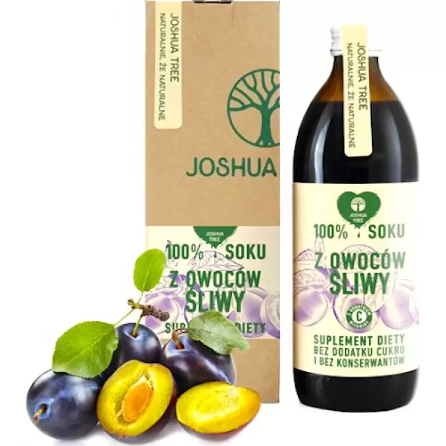 Joshua Tree Sok z Owoców Śliwy 500ml z wit.C Śliwka - suplement diety