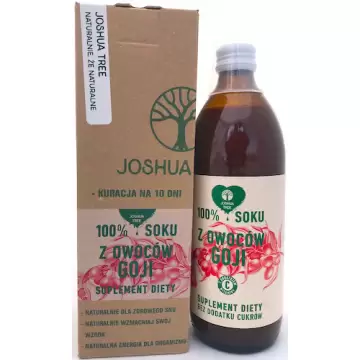Joshua Tree 100% soku z owoców Goji 500ml bez konserwantów i cukru - suplement diety
