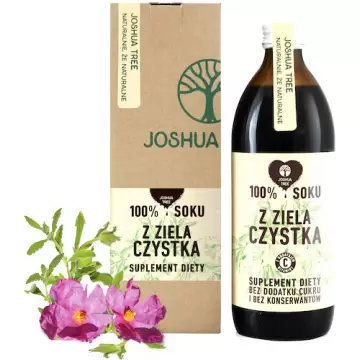 Joshua Tree Sok z ziela Czystka 500ml Czystek z wit.C bez konserwantów i cukru - suplement diety