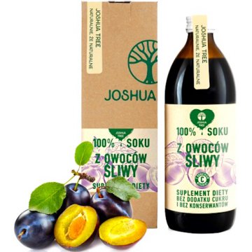 Joshua Tree Sok z Owoców Śliwy 1000ml Śliwka z wit.C  bez konserwantów i cukru - suplement diety WYPRZEDAŻ !
