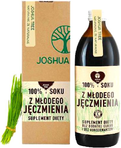 Joshua Tree 100% Soku z Młodego Jęczmienia 500ml bez konserwantów i cukru - suplement diety