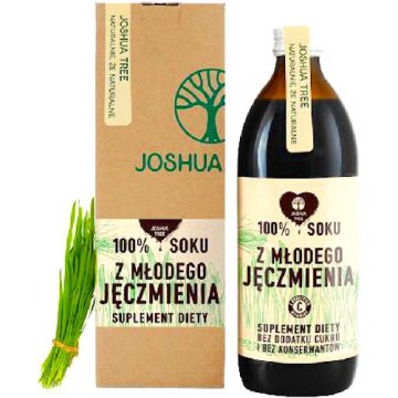 Joshua Tree 100% Soku z Młodego Jęczmienia 500ml bez konserwantów i cukru - suplement diety