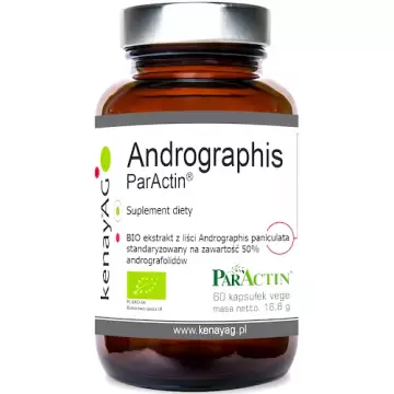 Kenay Andrographis BIO ekstrakt 60kaps vege Andrografolidy - suplement diety