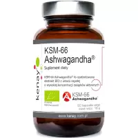 Kenay Ashwagandha BIO KSM-66 Ekstrakt 60kaps vege 200mg standaryzowana (Żeń-Szeń Indyjski) - suplement diety