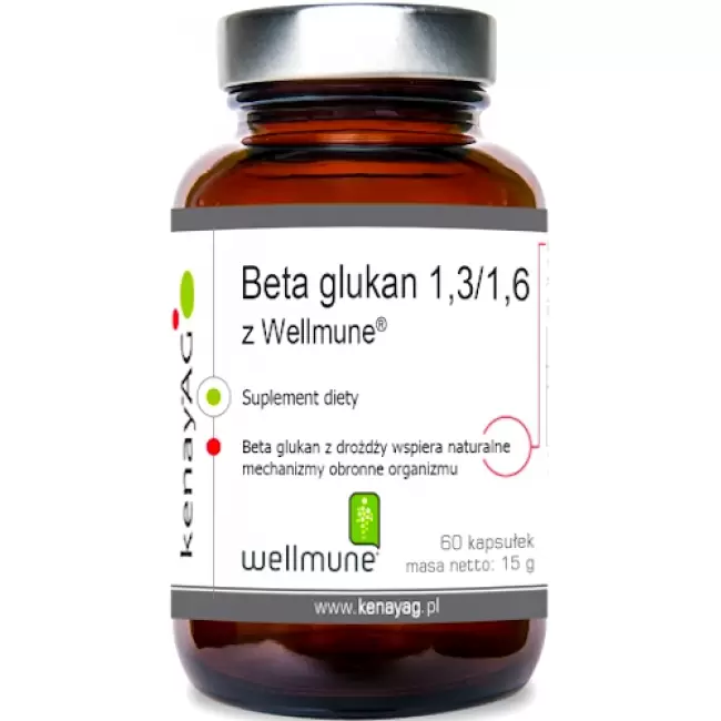 Kenay Beta glucan 1,3/1,6 z drożdży Wellmune 60kaps - suplement diety