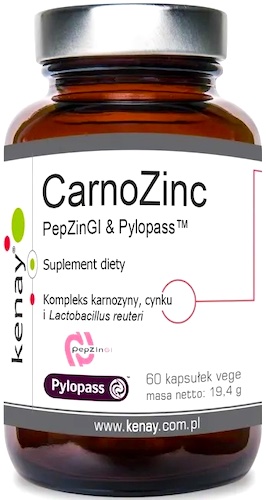 Kenay CarnoZinc 60kaps vege L-Karnozyna Cynk Lactobacillus Reuteri - suplement diety