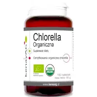 Kenay Chlorella Organiczna 500mg 180tab vege BIO - suplement diety Rozbite Ściany Komórkowe Certyfikowana