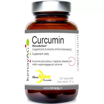 Kenay Curcumin Kurkuma organiczna zmikronizowana MicroActive 60kaps - suplement diety
