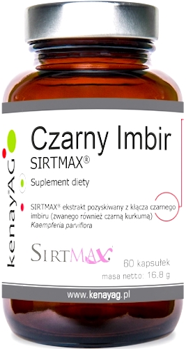 Kenay Czarny Imbir SIRTMAX 100mg 60kaps - suplement diety