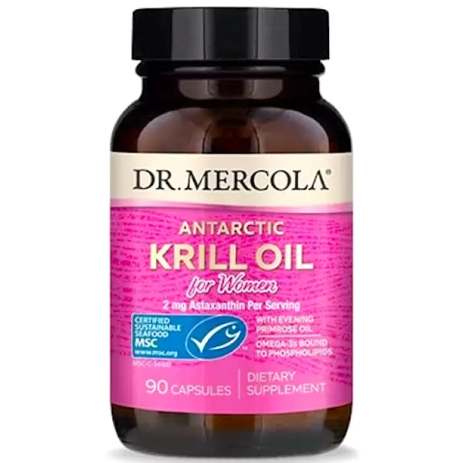 Kenay Dr Mercola Olej z Kryla dla Kobiet KRILL OIL FOR WOMEN 90kaps - suplement diety Omega-3 DHA EPA
