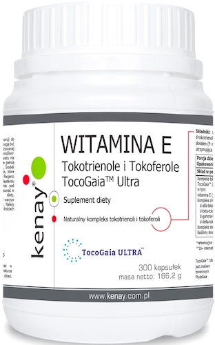 Kenay Witamina E kompleks tokotrienoli i tokoferoli TocoGaia Ultra 300 kapsułek - suplement diety