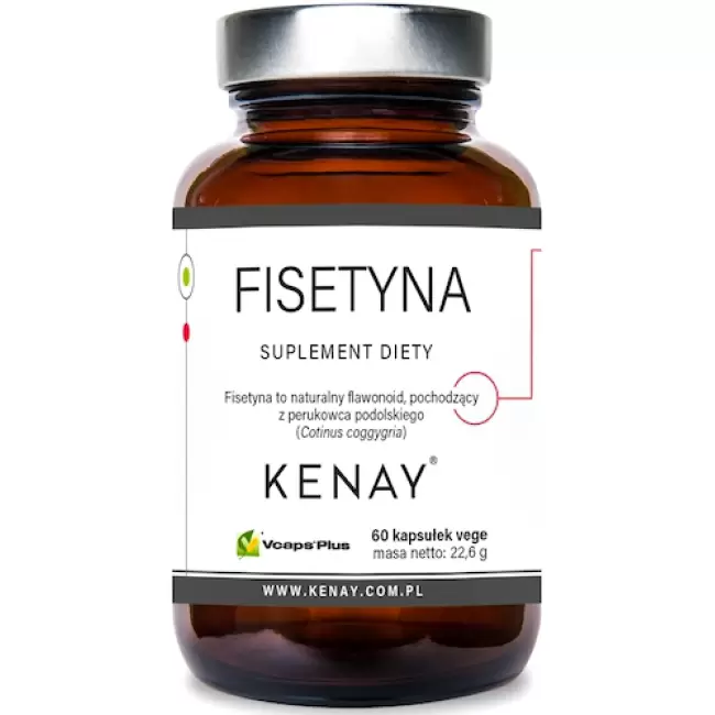 Kenay Fisetyna 200mg 60kaps vege - suplement diety Flawonoid Młodość Perukowiec Podolski Ekstrakt