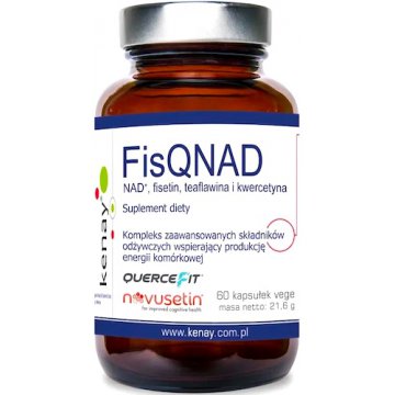 Kenay FisQNAD NAD+ fisetin teaflawina kwercetyna 60kaps vege Energia - suplement diety