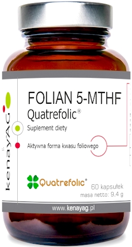 Kenay FOLIAN 5-MTHF QUARTERFOLIC  aktywny kwas foliowy 60kaps 400mcg - suplement diety 