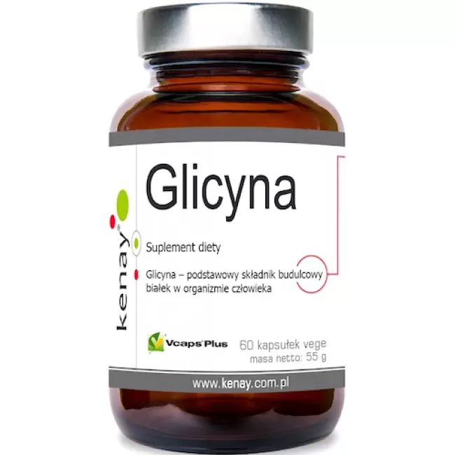 Kenay Glicyna 800mg 60kaps Glycine Mózg Nauka Stres Sen