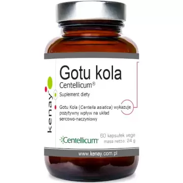 Kenay Gotu Kola Centellicum 200mg 60kaps vege Wąkrota - suplement diety