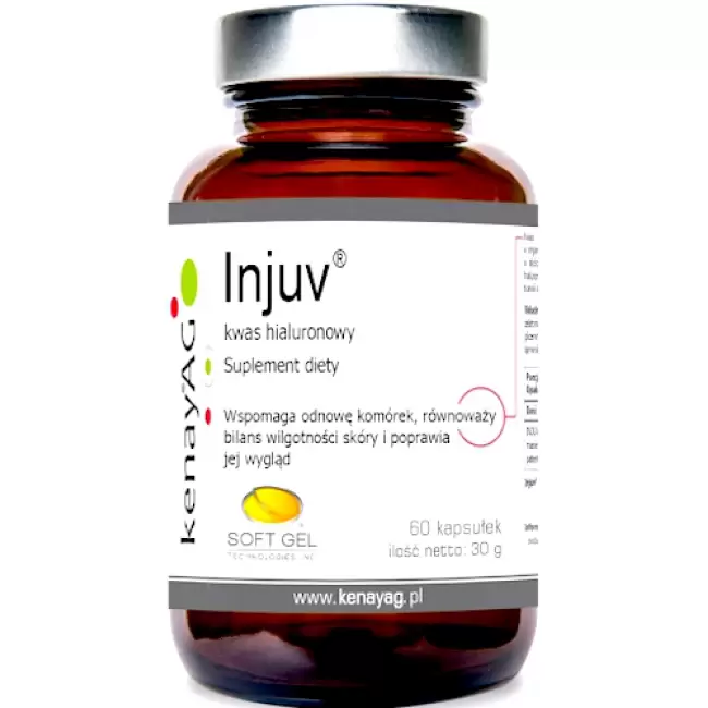 Kenay INJUV kwas hialuronowy 6,3mg 60kaps - suplement diety