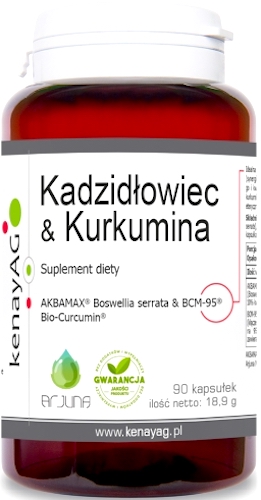Kenay Kadzidłowiec & Kurkumina AKBAMAX Boswellia + BCM95 90kaps - suplement diety