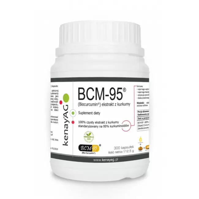 Kenay Kurkuma BCM-95 375mg 300kap ekstrakt 95% - suplement diety