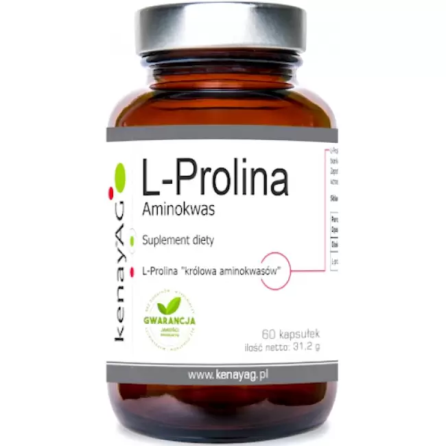 Kenay L-Prolina 520mg 60kaps vege - suplement diety