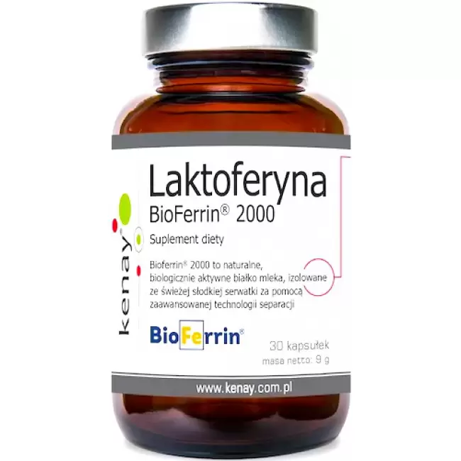 Kenay Laktoferyna BioFerrin 264mg 30kaps vege - suplement diety Aktywne Białko