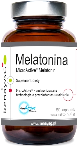 Kenay Melatonina MicroActive 60kaps vege Przedłużone uwalnianie - suplement diety