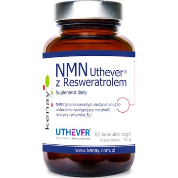 Kenay NMN UtheverTM z Resweratrolem 60kaps vege Niacyna B-3 - suplement diety