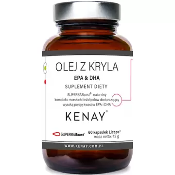 Kenay Olej z Kryla EPA & DHA Superba Boost 60kaps - suplement diety Krill oil Serce Wątroba Odporność Omega 3-6-9