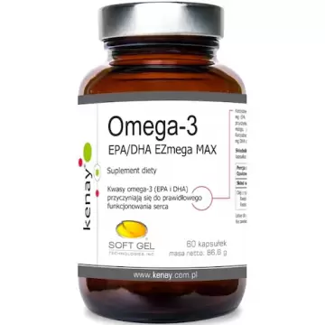 Kenay Omega-3 EPA/DHA EZmega MAX 1000mg 60kaps Tran Serce Mózg