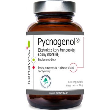 Kenay Pycnogenol Ekstrakt z kory francuskiej sosny morskiej OPC 60kaps vege - suplement diety
